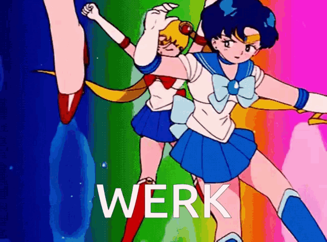 Sailor Moon Scouts Werk Poses