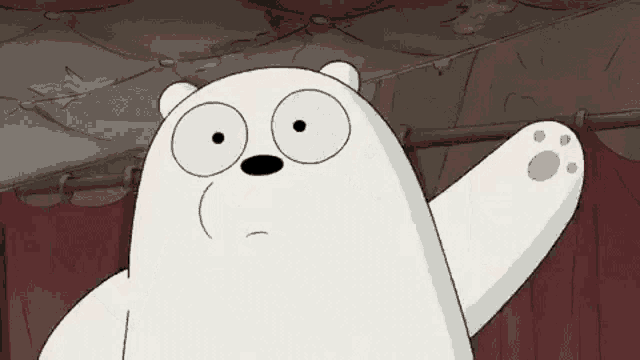 We Bare Bears: Ice Bear's Panic Waggling