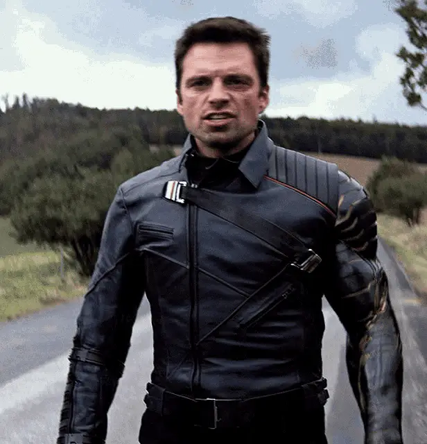 Bucky Barnes in Leather Jacket