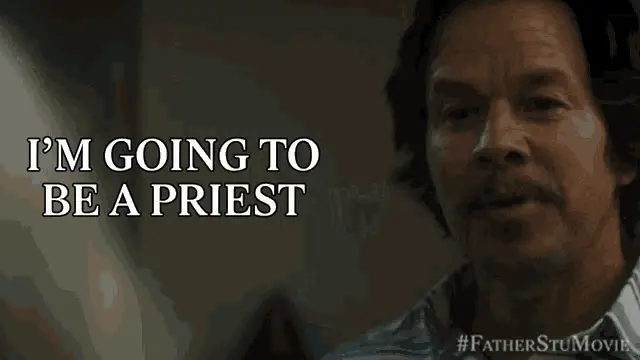 Mark Wahlberg as Fr. Stuart Long: Priest for Halloween?