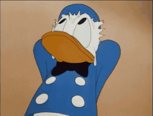 Donald Duck Getting Nervous