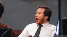 Chris Pratt Shocked Happy Reaction
