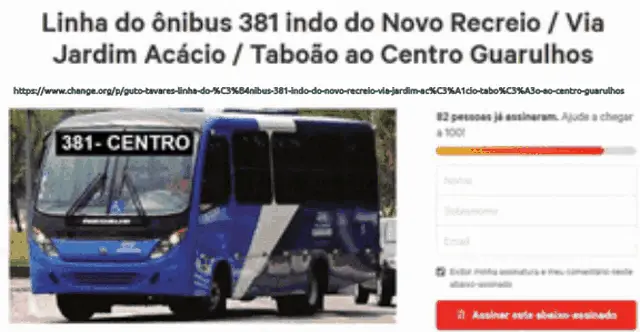 Bus Line 381: Jardim Acácio to Centro Guarulhos