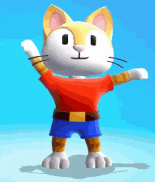 Stumble Guys Cat Character Dance