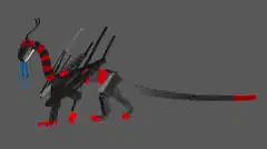 3D Dragon Rig Carrying Ragdoll Character