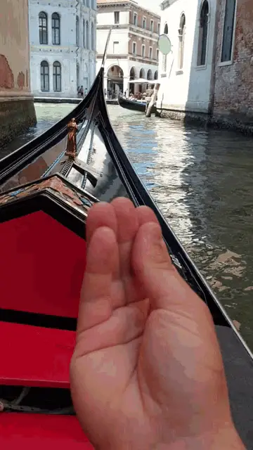 Italian Gesture in Venice Gondola