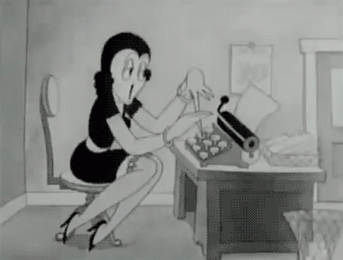 Cartoon Secretaresse Typen