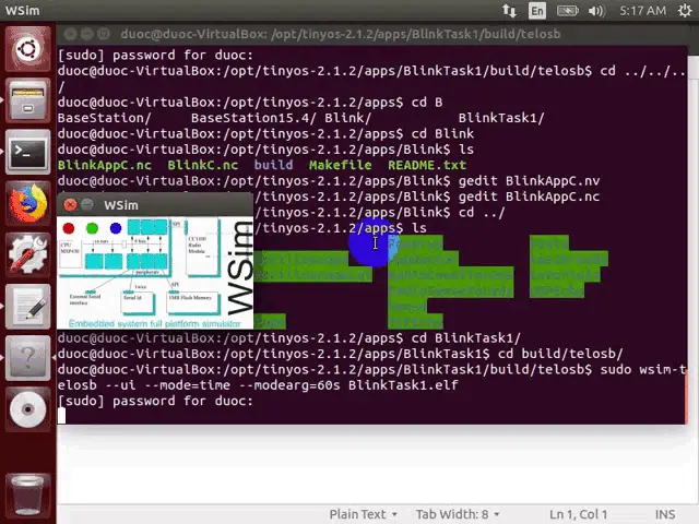 Blink Task Code Compilation and WSim