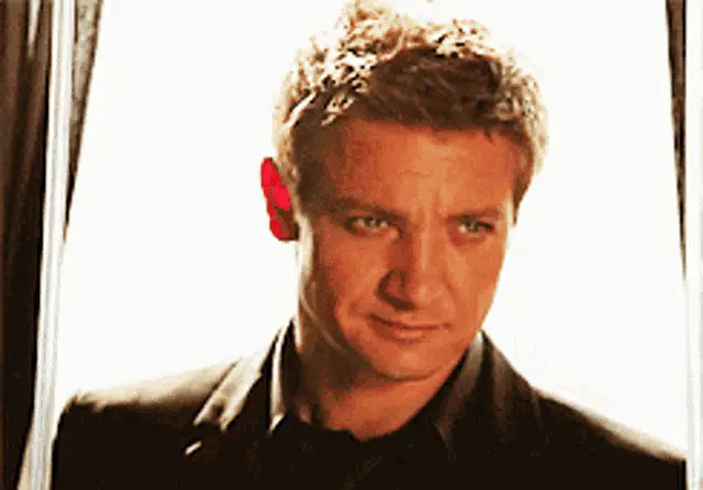 Jeremy Renner's Happy Close-Up