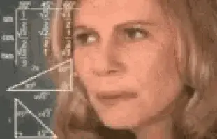 Confused Woman with Math Formulas