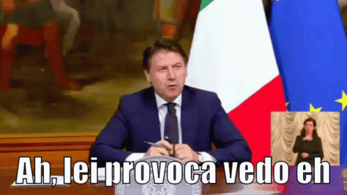 Giuseppe Conte: Ah, lei provoca vedo eh