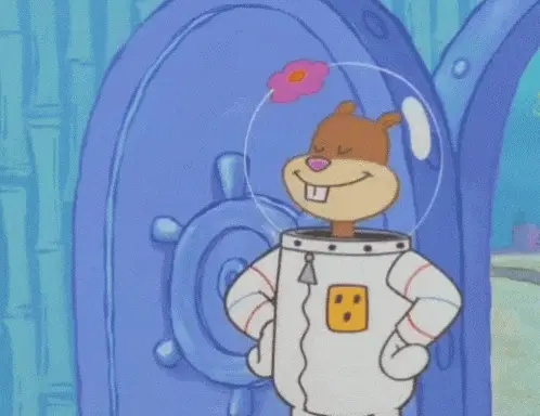 Buff Sandy Cheeks Flexes Her Muscles