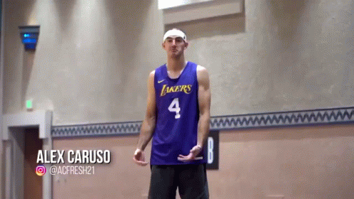 Alex Caruso Lakers Practice: VR & Hoops