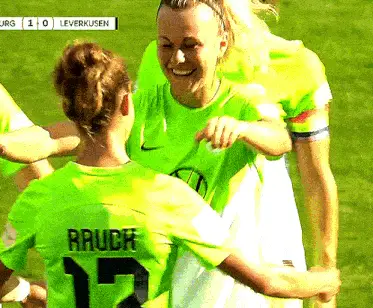 Lena Lattwein & Felicitas Rauch Celebrate Goal