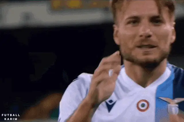 Ciro Immobile Celebrates on Field