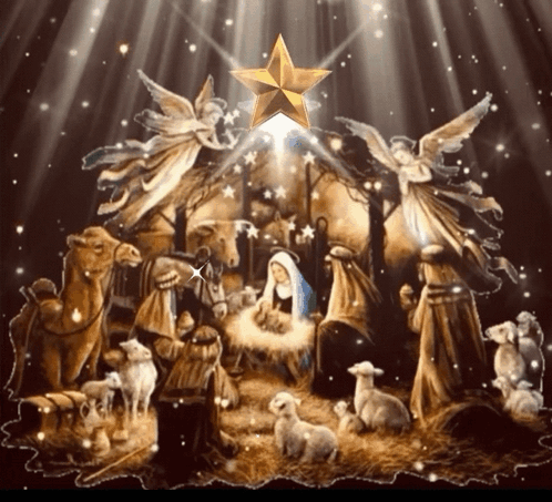 Merry Christmas Nativity Scene
