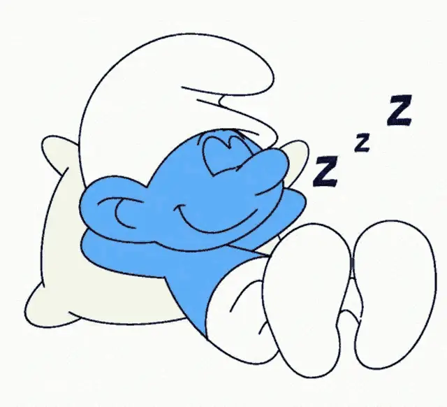 Smurf Sleeping Soundly on a Pillow – free memes GIF download | meme platform