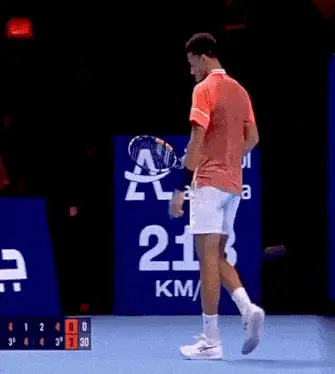 Arthur Fils' Frustrated Racket Smash