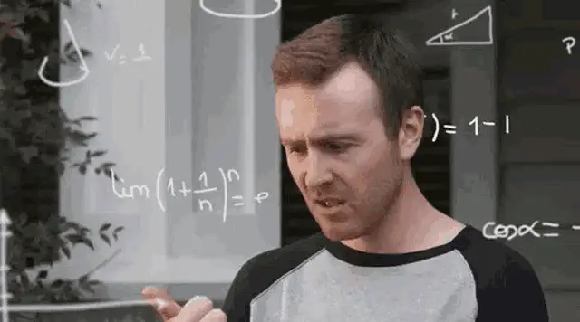 Man Puzzled by Math Equations
