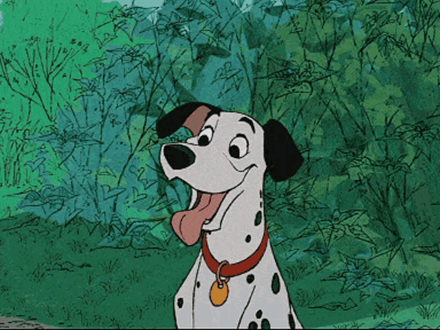 Happy Dalmatian Dog Cartoon