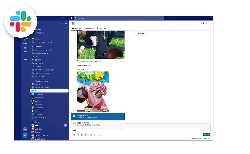 klipy meets slack