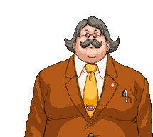 Marvin Grossberg Ace Attorney Character Sticker