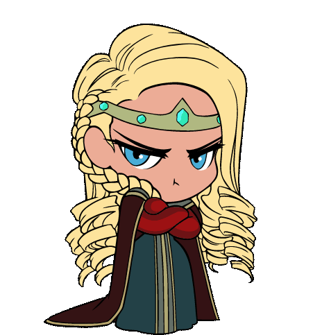 Iolanda Angry Glare Chibi Sticker