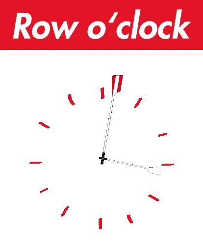 Row o'clock Oar Clock Rowing Sticker