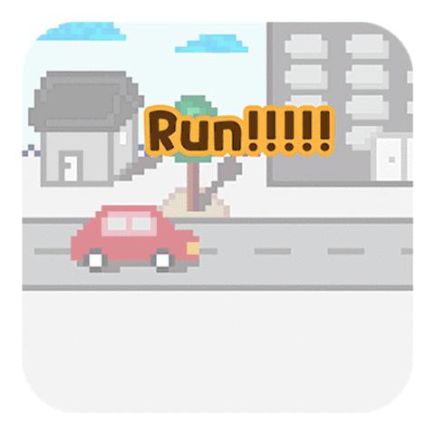 Pixel Horse Says Run! Exercise Sticker
