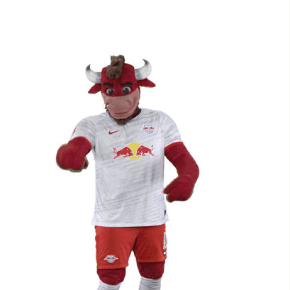 Benny The Bull Shows Love with Heart Gesture