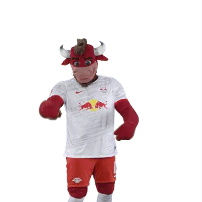 Benny The Bull Shows Love with Heart Gesture