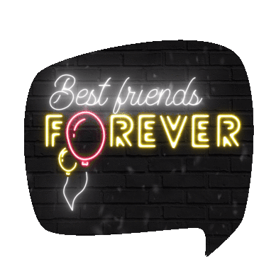 Typix Best Friends Forever Neon Sign Sticker