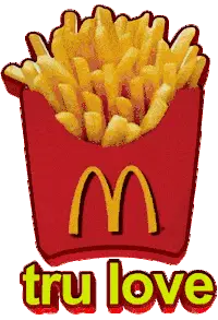 McDonald's Fries 3D with 'True Love' Text