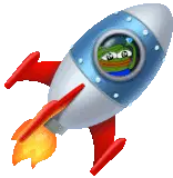 Peepo Rocket Sticker