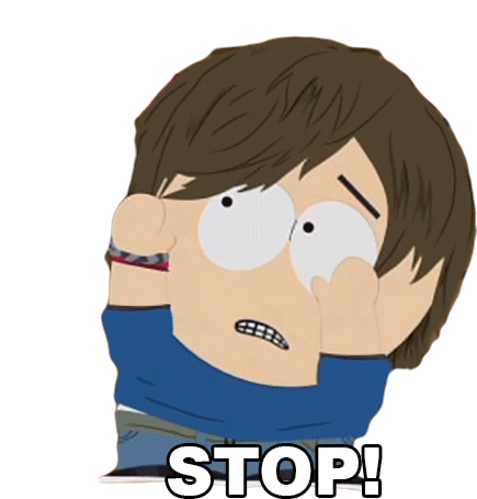 Stop! Bridon Gueermo South Park Sticker