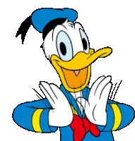 Donald Duck Clapping Hands Sticker