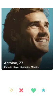 Antoine Tinder Profile Like - Atlético Madrid Esports