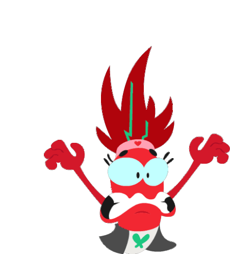 Medo Medrosa: Scared Cartoon Character Sticker