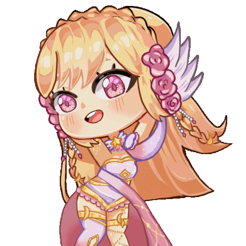 Cute Chibi Anime Girl Starry Dance