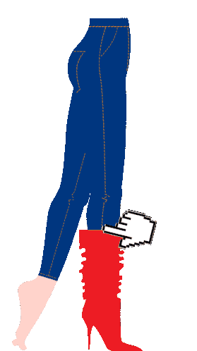 Hilbrand Bos: Pulling Up Thigh-High Red Boots