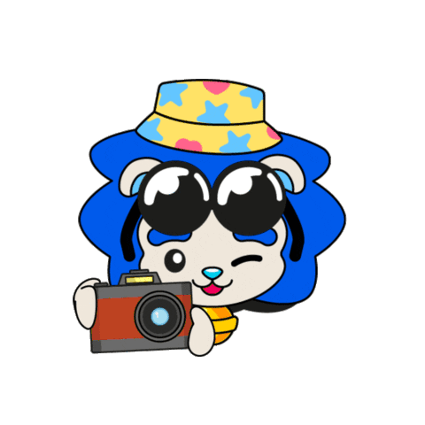 Cute Sheep Character Photo Click Sticker
