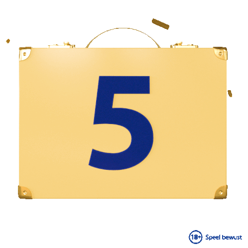 Gouden Koffer Nummer 5 Sticker