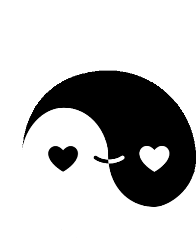 Yin Yang Hearts Lovefeelsbest Sticker