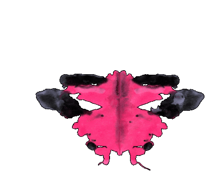 Rorschach Ink Blot Skull Sticker