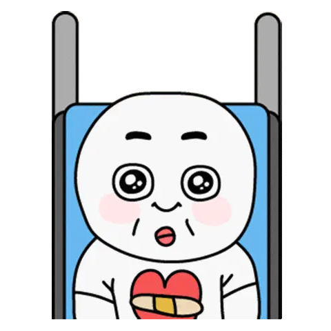 Cartoon Character Shocked by Accident Injuries