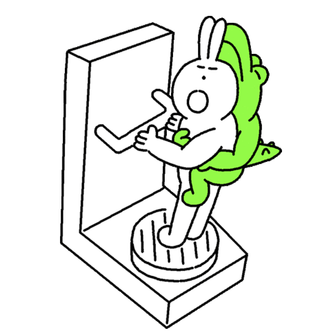 Dizzy Rabbit Faints with Crocodile Rider