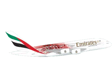 Emirates A380 Arsenal Livery Sticker
