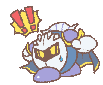 Kirby: Meta Knight Shocked Sticker