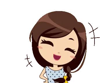 Alice Animated Sticker: Cute Girl Laughing Happily