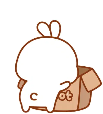 Cute Rabbit in Carrot Box Sticker